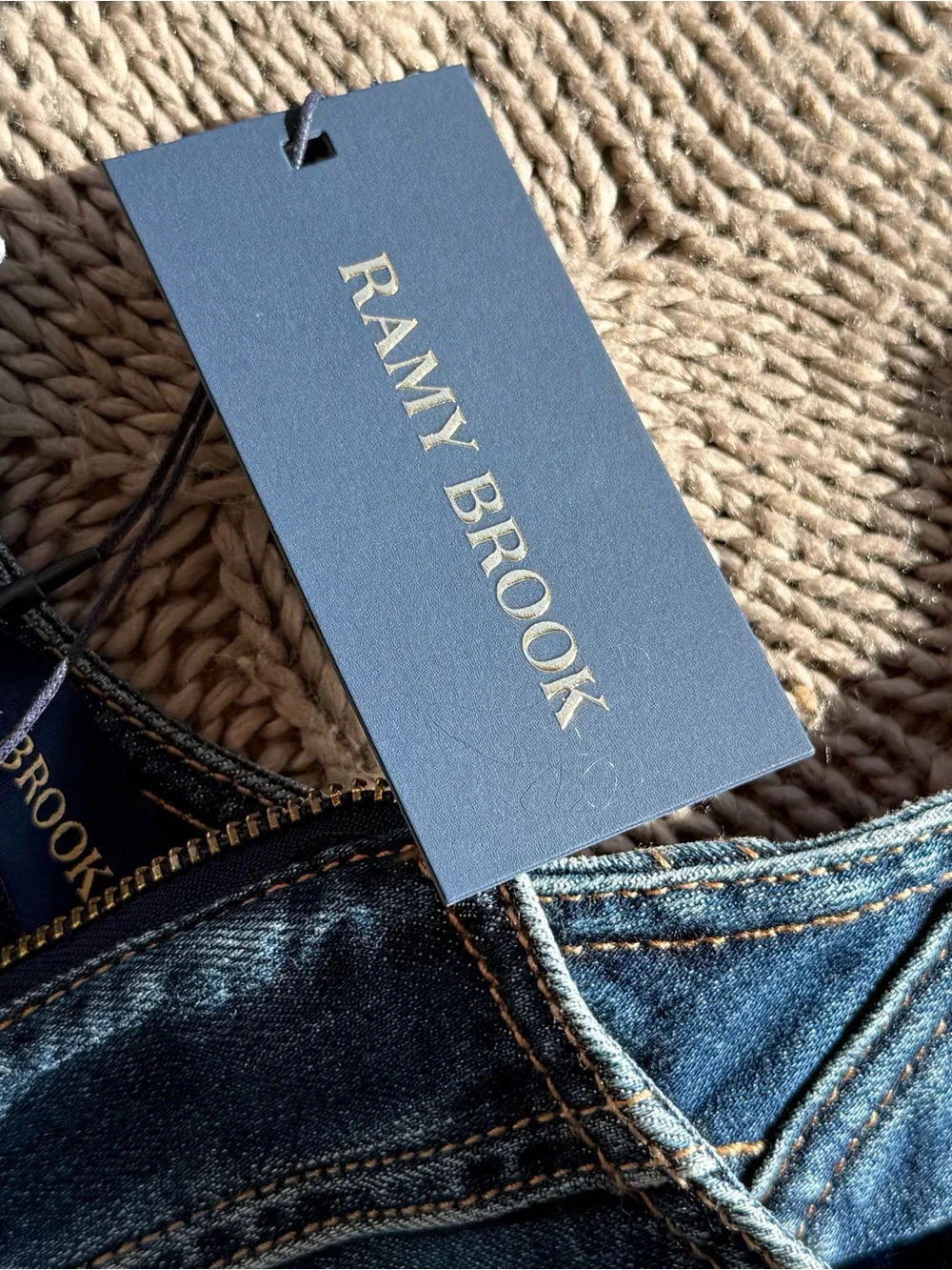 Brand new Ramy Brook Blue Denim Mini Dress with Patch Pockets - Picture 10 of 10